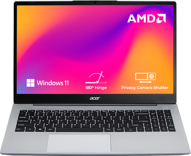 Acer Aspire 3 AMD Ryzen 3 Quad Core 7330U - (8 GB/256 GB SSD/Windows 11 Home) AS15-42 Thin and Light Laptop(15.6 inch, Silver, 1.79 Kg)