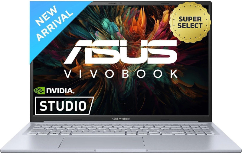 ASUS Vivobook 16X (2025) for Creator with Office 2024 + M365 Basic, Intel Core i5 13th Gen 13420H - (16 GB/512 GB SSD/Windows 11 Home/4 GB Graphics/NVIDIA GeForce RTX 3050/144 Hz) K3605VC-RP413WS Gaming Laptop(16 Inch, Cool Silver, 1.8 Kg, With MS Office)
