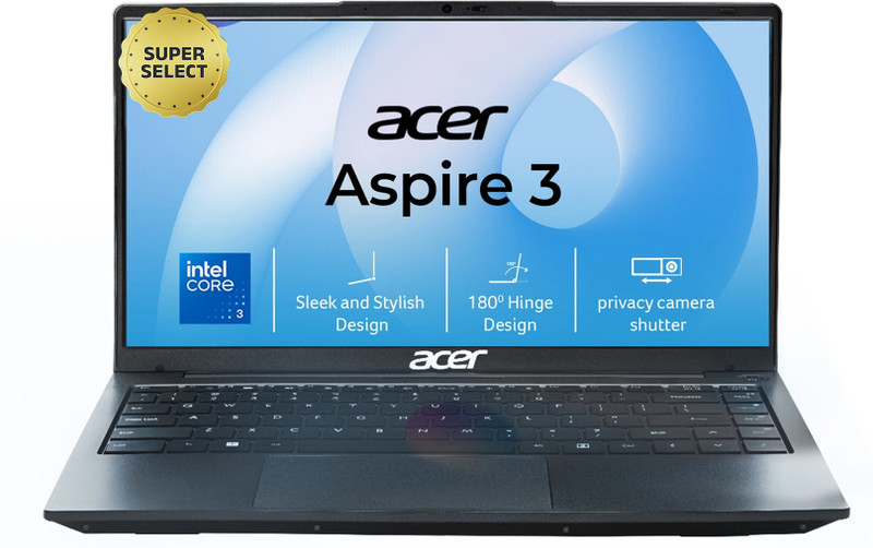 Acer Aspire 3 (i3 14th Gen) Intel Core 3 100U - (8 GB/256 GB SSD/Windows 11 Home) A324-53 Notebook(14 inch, Steel Gray, 1.45 kg, With MS Office)