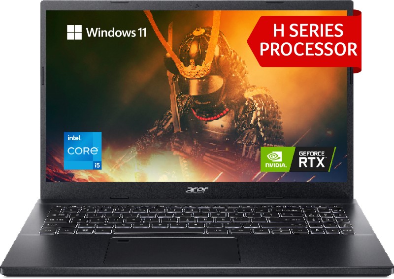 Acer Aspire 7 Intel Core i5 12th Gen 12450H - (8 GB/512 GB SSD/Windows 11 Home/4 GB Graphics/NVIDIA GeForce RTX 2050) A715-76G-59WG Gaming Laptop(15.6 Inch, Charcoal Black, 2.1 Kg)