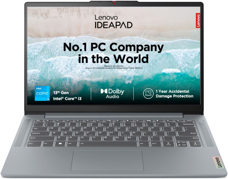 Lenovo IdeaPad Slim 3 Intel Core i3 13th Gen 1305U - (8 GB/512 GB SSD/Windows 11 Home) 14IRU8 Thin and Light Laptop(14 Inch, Arctic Grey, 1.37 Kg, With MS Office)