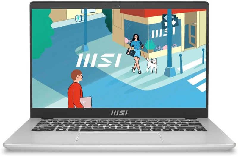 MSI Modern 14 C13M Intel Core i3 13th Gen 1315U - (8 GB/512 GB SSD/Windows 11 Home) Modern 14 C13M-115IN Thin and Light Laptop(14 Inch, Urban Silver, 1.4 kg, With MS Office)