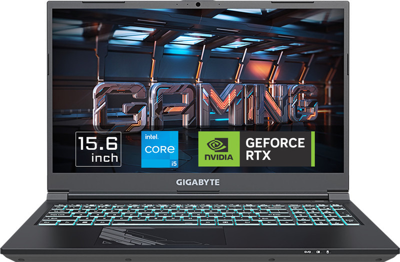 GIGABYTE G Series Intel Core i5 12th Gen 12500H - (16 GB/512 GB SSD/Windows 11 Home/6 GB Graphics/NVIDIA GeForce RTX 4050) G5 MF-E2IN313SH Gaming Laptop(15.6 Inch, Black, 2.08 Kg)