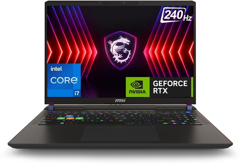MSI Vector 16 HX Intel Core i7 14th Gen 14700HX - (32 GB/1 TB SSD/Windows 11 Home/8 GB Graphics/NVIDIA GeForce RTX 4070/240 Hz) Vector 16 HX A14VGG-279IN Gaming Laptop(16 Inch, Cosmos Gray, 2.7 Kg)