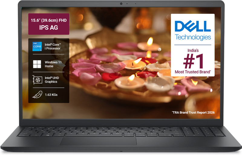 DELL Inspiron 15 (2026) Microsoft Office Home 2024 Intel Core i5 13th Gen 1334U - (8 GB/512 GB SSD/Windows 11 Home) 3530 / 15 DC 15250 Thin and Light Laptop(15.6 Inch, Carbon Black, 1.63 Kg kg, With MS Office)