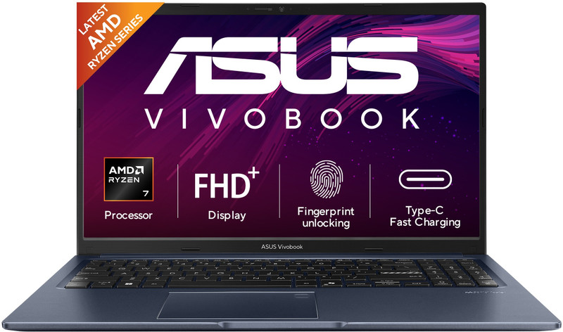 ASUS Vivobook 15 (2026) with Office 2024 + M365 Basic*, AMD Ryzen 7 Octa Core 170 - (16 GB/512 GB SSD/Windows 11 Home) M1502NAQ-BQ120WS Thin and Light Laptop(15.6 inch, Quiet Blue, 1.7 kg, With MS Office)