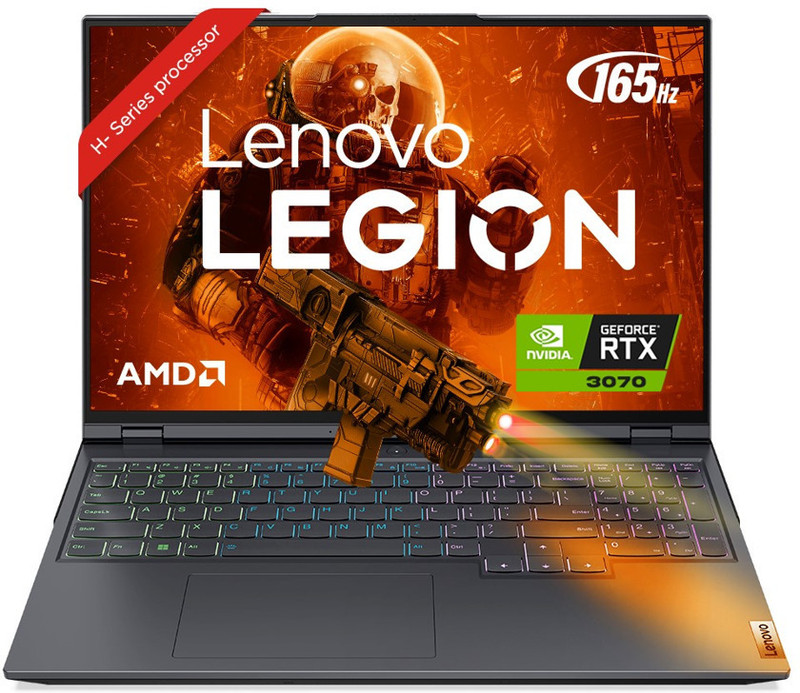 Lenovo Legion 5 Pro (2024) AMD Ryzen 7 Octa Core 6800H - (32 GB/1 TB SSD/Windows 11 Home/8 GB Graphics/NVIDIA GeForce RTX 3070) 16ARH7H Gaming Laptop(16 Inch, Storm Grey, 2.49 Kg, With MS Office)
