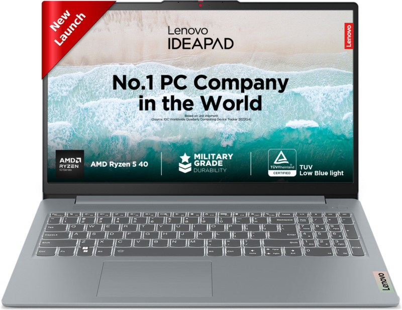 Lenovo Ideapad Slim 3 AMD Ryzen 5 Quad Core - (16 GB/512 GB SSD/Windows 11 Home) 15AMN8 Laptop(15.6 inch, Arctic Grey, 1.62 kg, With MS Office)
