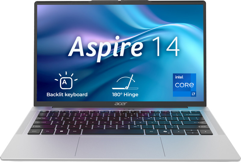 Acer Aspire 14 Intel Core i7 13th Gen 13620H - (16 GB/512 GB SSD/Windows 11 Home) AS14H-53 Thin and Light Laptop(14 inch, Pure Silver, 1.44 Kg, With MS Office)
