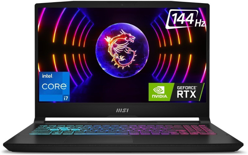 MSI Katana 15 Intel Core i7 12th Gen 12650H - (8 GB/512 GB SSD/Windows 11 Home/6 GB Graphics/NVIDIA GeForce RTX 3050/144 Hz) Katana 15 B12UDXK-1017IN Gaming Laptop(15.6 Inch, Black, 2.25 Kg)