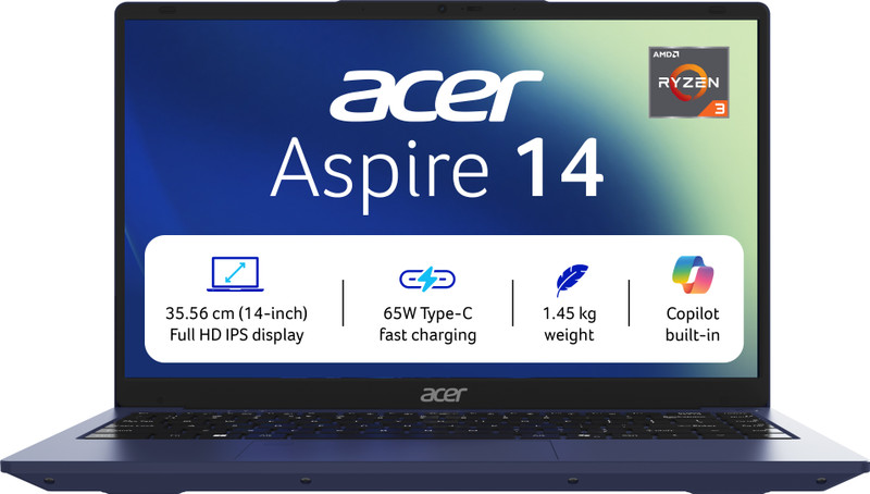 Acer Aspire14 AMD Ryzen 3 3200U - (8 GB/256 GB SSD/Windows 11 Home) AS14-39 Notebook(14 inch, Dark Blue)
