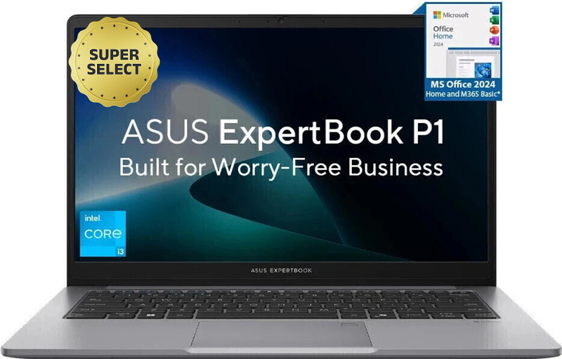 ASUS Expertbook P1 Intel Core i3 13th Gen 1315U - (16 GB/512 GB SSD/Windows 11 Home) P1403CVA-S60938WS Thin and Light Laptop(14 inch, Misty Grey, 1.4 Kg, With MS Office)