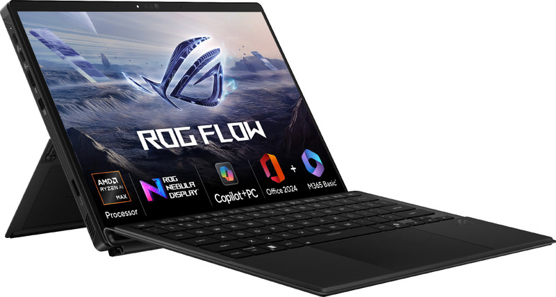 ASUS ROG Flow Z13 (2025) with Office 2024 + M365 Basic* AMD Ryzen AI Max 390 - (32 GB/1 TB SSD/Windows 11 Home/AMD Radeon Radeon/180 Hz) GZ302EA-RU420WS 2 in 1 Gaming Laptop(13.4 inch, Off Black, 1.2 kg, With MS Office)