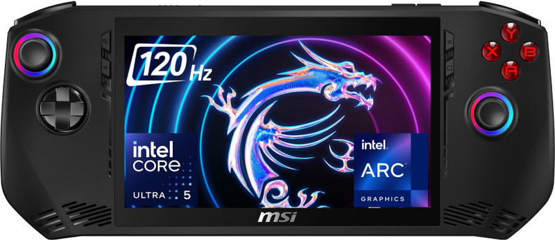 MSI Claw A1M AI PC Intel Core Ultra 5 135H - (16 GB/512 GB SSD/Windows 11 Home/Intel Integrated Arc Graphics/120 Hz) Claw A1M-219IN Gaming Laptop(7 Inch, Black, 0.675 Kg)