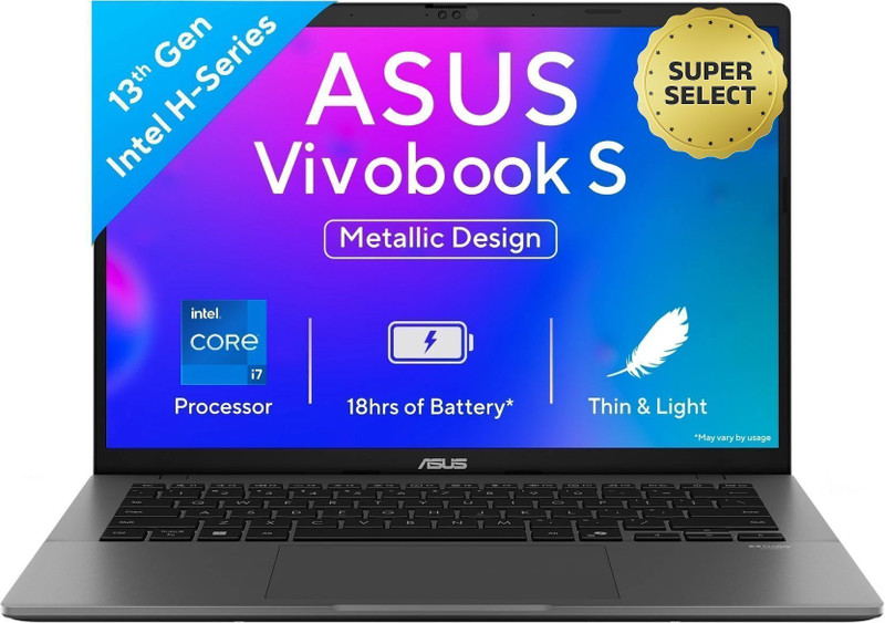 ASUS Vivobook S14 (2025) with Office 2024 + M365 Basic*, Backlit Keyboard, Intel Core i7 13th Gen 13620H - (16 GB/512 GB SSD/Windows 11 Home) S3407VA-LY040WS Thin and Light Laptop(14 Inch, Matte Gray, 1.39 Kg, With MS Office)