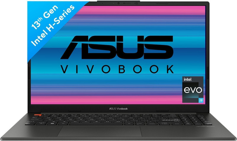 ASUS Vivobook S15, A-Part Metal Body, Backlit Keyboard, Intel Core i9 13th Gen 13900H - (16 GB/512 GB SSD/Windows 11 Home) K5504VAB-BN417WS Thin and Light Laptop(15.6 Inch, Midnight Black, 1.70 Kg, With MS Office)