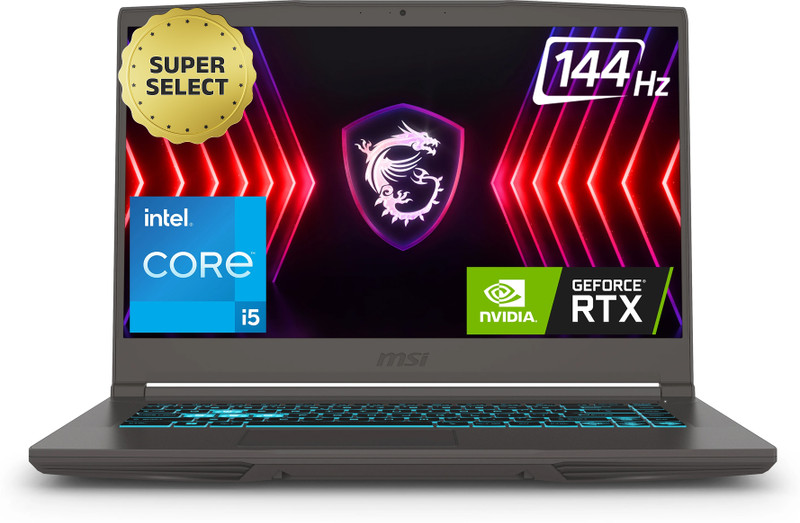 MSI Thin 15 Intel Core i5 13th Gen 13420H - (16 GB/512 GB SSD/Windows 11 Home/6 GB Graphics/NVIDIA GeForce RTX 3050/144 Hz) Thin 15 B13UDX-3223IN Gaming Laptop(15.6 Inch, Cosmos Gray, 1.86 Kg)