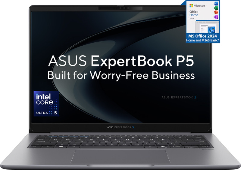 ASUS Expertbook P5 Full Metal AI PC with 1 Yr ADP Full Metal Intel Core Ultra 5 225H - (16 GB/512 GB SSD/Windows 11 Home) P5406CCA-SF0162WS Thin and Light Laptop(14 inch, Misty Grey, 1.28 kg, With MS Office)