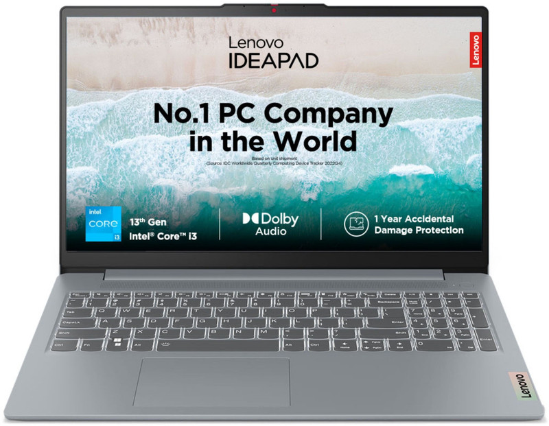 Lenovo IdeaPad Slim 3 Intel Core i3 13th Gen 1315U - (8 GB/512 GB SSD/Windows 11 Home) IdeaPad Slim 3 15IRU8 Thin and Light Laptop(15.6 Inch, Arctic Grey, 1.62 Kg, With MS Office)