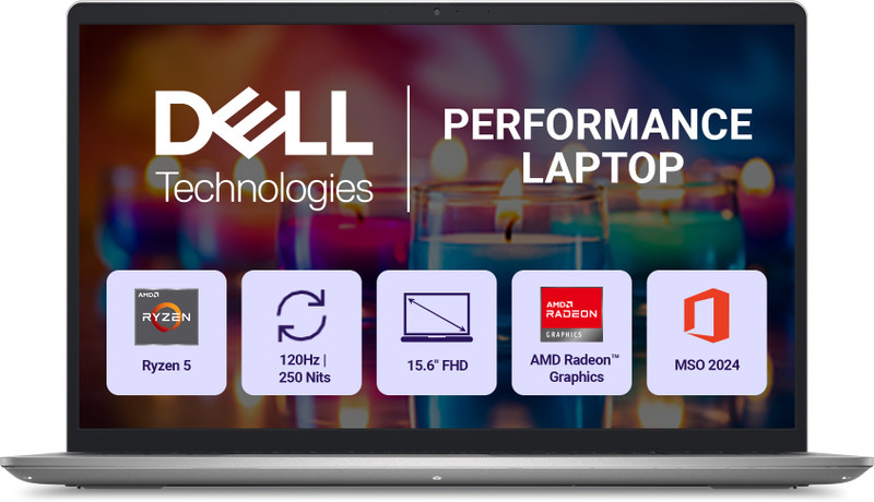 DELL 15 (Previously Inspiron) (2026) AMD Ryzen 5 Hexa Core 7530U - (16 GB/512 GB SSD/Windows 11 Home) DC15255 Thin and Light Laptop(15 Inch, Platinum Silver, 1.63 Kg, With MS Office)