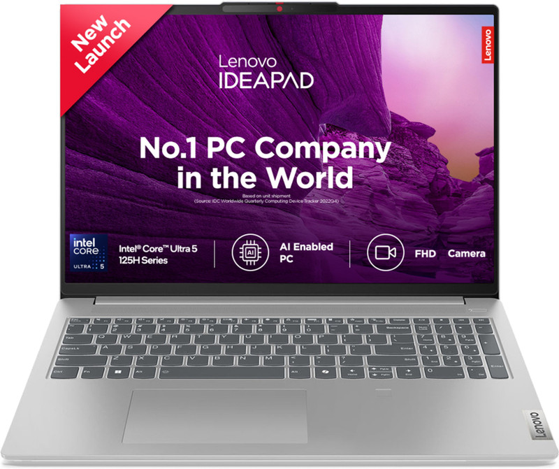 Lenovo IdeaPad Slim 5 Intel Core Ultra 5 125 H - (16 GB/512 GB SSD/Windows 11 Home) IdeaPad Slim 5 16IMH9 Thin and Light Laptop(16 inch, Cloud Grey, With MS Office)