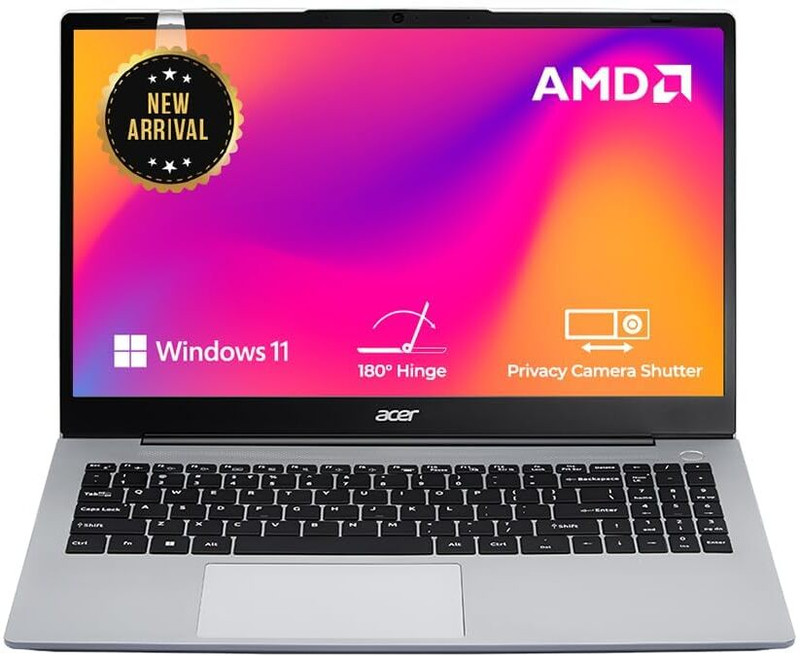Acer Aspire 3 AMD Ryzen 3 Dual Core 5th Gen - (8 GB/512 GB SSD/Windows 11 Home) AS15-42 Laptop(15.6 inch, Steel Gray, 2 kg, With MS Office)