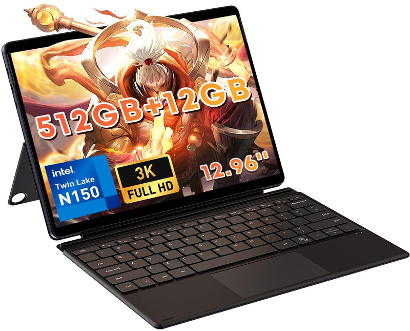 CHUWI Intel Core N 12th Gen - (16 GB/512 GB HDD/512 GB SSD/Windows 11 Home/4 GB Graphics) Hi 10 Max 2 in 1 Laptop(12.96 Inch, Grey)