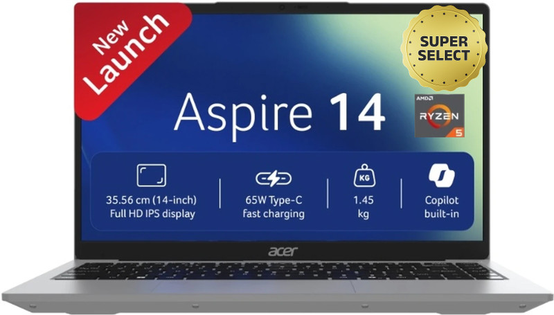 Acer Aspire 14 AMD Ryzen 5 3500U - (8 GB/512 GB SSD/Windows 11 Home) AS14-39 Notebook(14 inch, Light Silver, 1.45 kg)