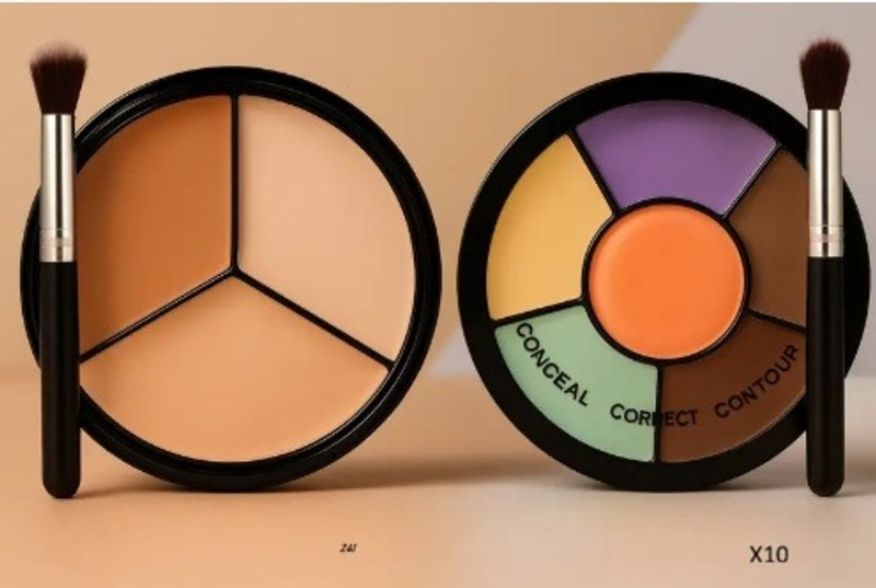 BELLA QUEEN 3+6IN + 2 BRUSH PRO Concealer Palette,10 Concealer(MULTICOLOUR, 30 ml)