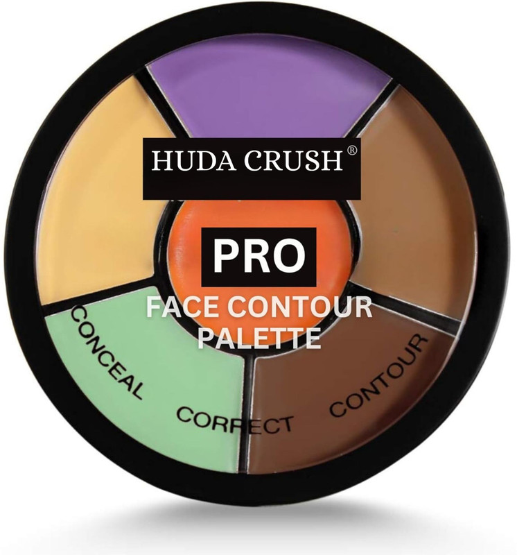 HUDA CRUSH 6 CLR Bright Concealer - 3 in 1 Makeup Palette for Dark Circles, Blush, and High Concealer(Multicolor, 15 g)