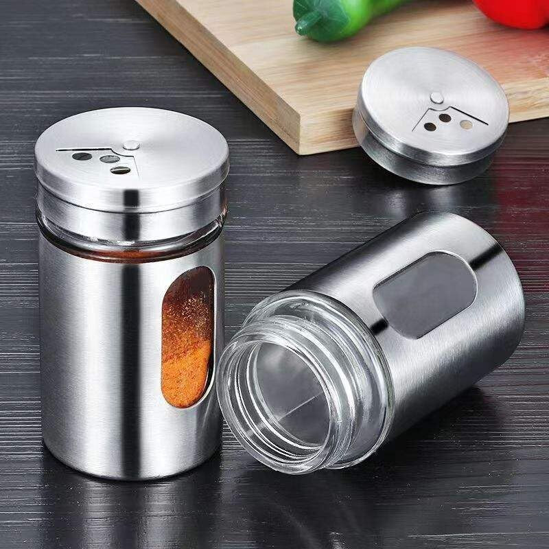 KASHIBASALE Salt Pepper Grinder Pepper Mill Stainless Steel Traditional Pepper Mill(Silver, Pack of 1)