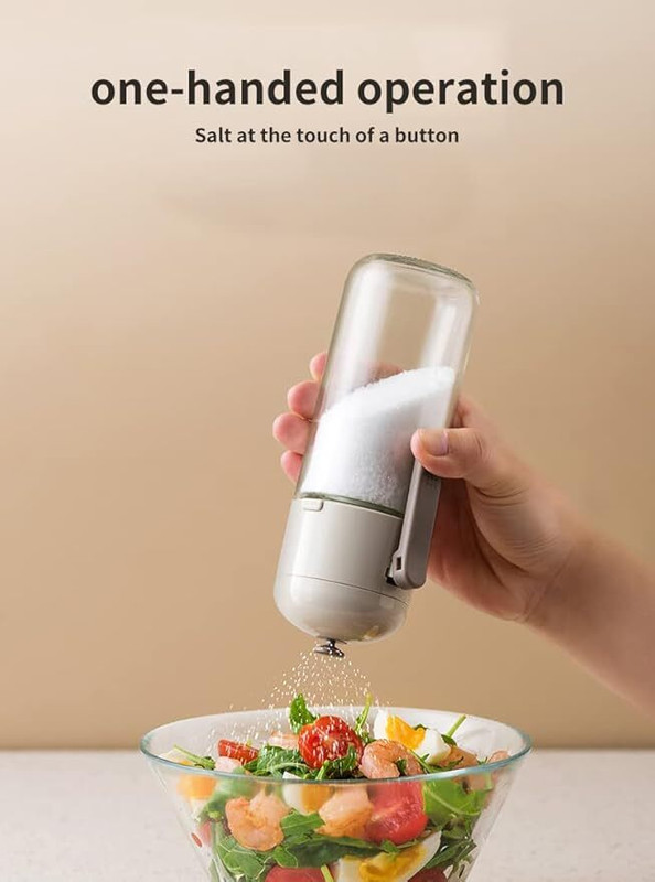 fielrop Salt Shaker with Press Button Dispenser Sugar Sprinkler Shaker 250 gm