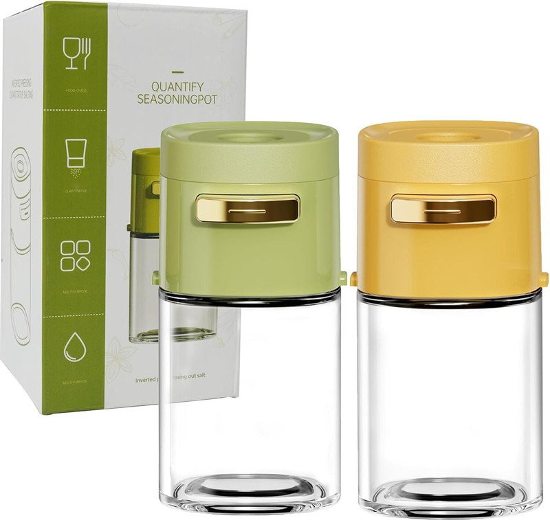 SHOPPOFOBIX Seasoning Shaker Set Glass, Plastic(2 Piece)