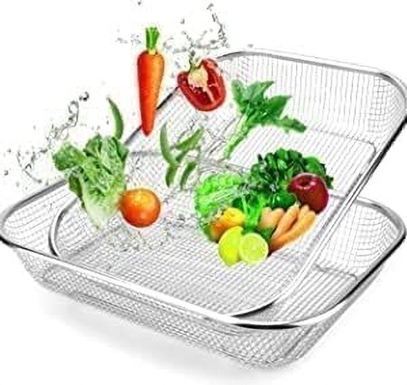 VENIVA Aluminium Fruit & Vegetable Basket(Multicolor)