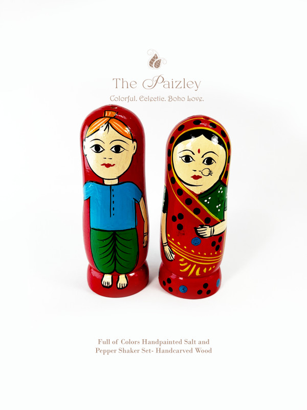 The Paizley Salt & Pepper Set Wooden(2 Piece)