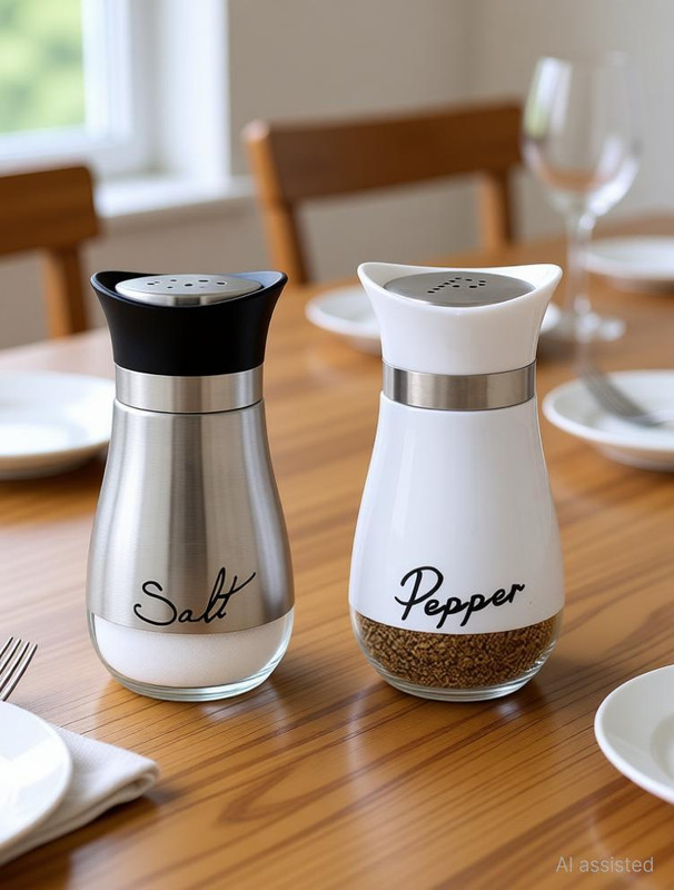 KASHTHBHANJAN Spice Set Glass, Steel(2 Piece)