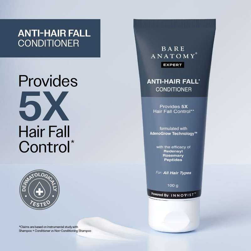 BARE ANATOMY Anti-Hair Fall Conditioner with Redensyl, Rosemary | Reduces Hair Thinning(100 g)