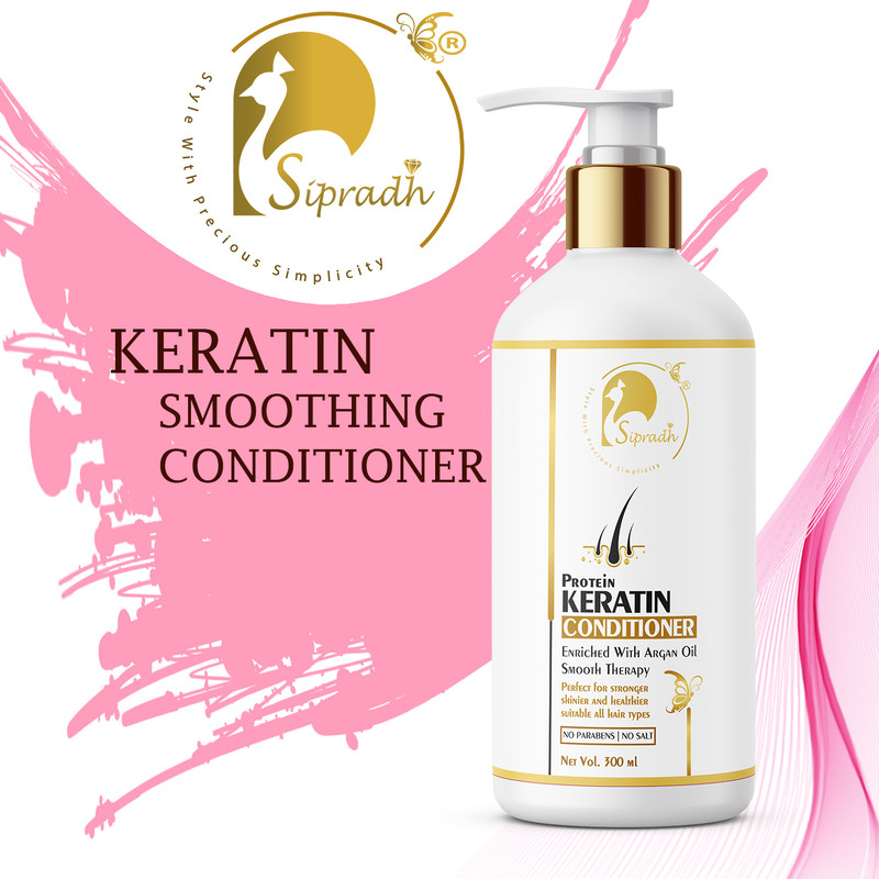 Sipradh Keratin Smooth Conditioner & Argan Oil For Straighter, Smoother And Shinier Hair(300 ml)