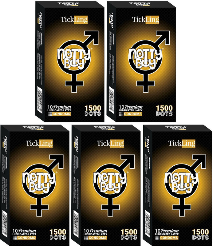NottyBoy Full Dots Super Dotted Condom(Set of 5, 50 Sheets)