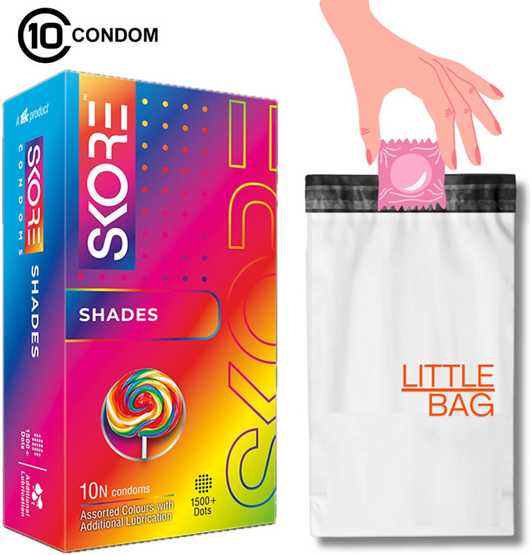 SKORE Shades Condom With Condom Dispose Bags Condom(10 Sheets)