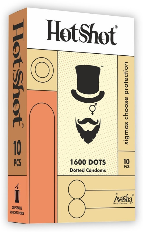 HOTSHOT 1600 Dots Extra Dotted Condom(10 Sheets)