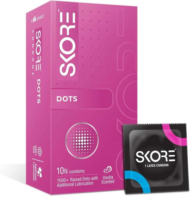 SKORE Vanilla Scented / 1500+ Dotted Condom(10 Sheets)