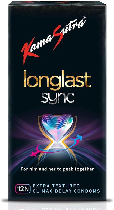 Kamasutra LongLast Sync Condom for Men | Condom(Set of 12, 12 Sheets)