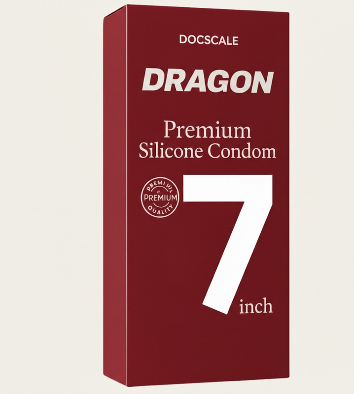 docscale Silicon Dragon Premium 7 Inch Secure Comfort with Enhanced Flexibility Condom(10 Sheets)