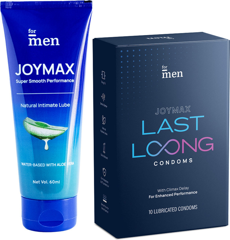 Formen Joymax Water Based Premium Intimate Lube Gel & Last Long Delay Condom(10 Sheets)