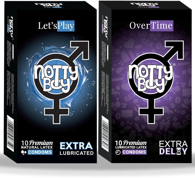 NottyBoy Long Lasting and Extra Lubricated Condom(Set of 2, 20 Sheets)