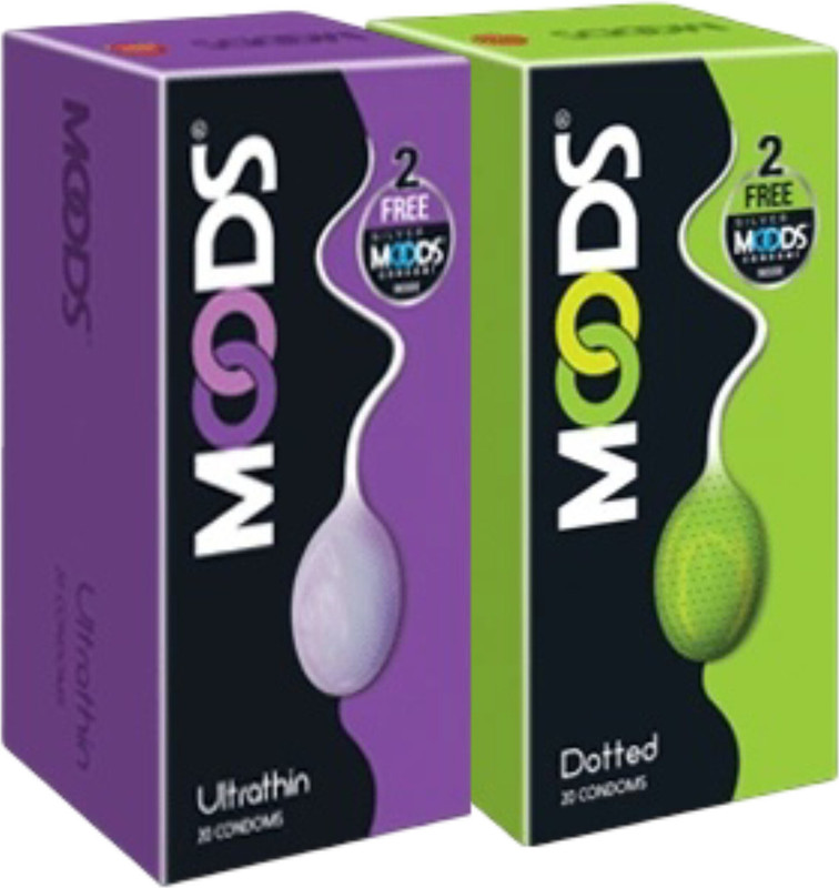 MOODS Ultra thin 20s Condoms (Pack of 2) Condom(Set of 2, 44 Sheets)