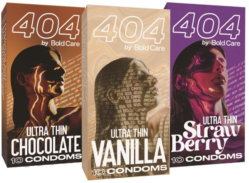 Bold Care flavored condoms for men - Bubblegum Condoms, Strawberry Condoms, Vanilla Condom(Set of 3, 30 Sheets)