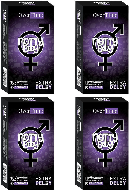 NottyBoy Long Lasting Max Timing Latex Condom(Set of 4, 40 Sheets)