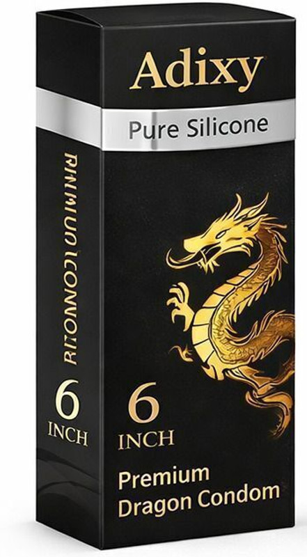 Adixy Dragon Premium Silicone Condom 6 Inch – Smooth Comfortable Protection Condom(10 Sheets)